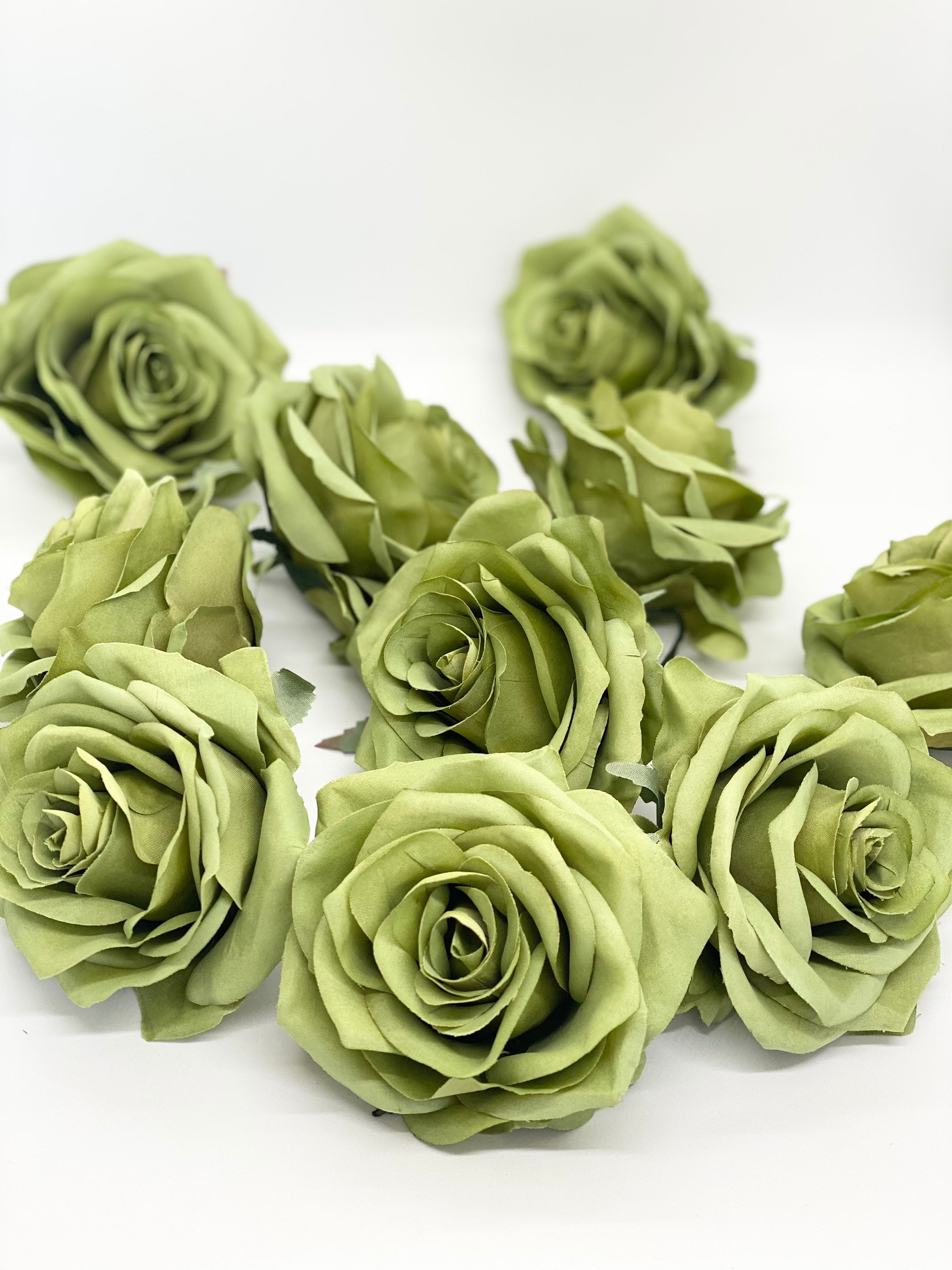Gran Lote De Seda Artificial Flor Rosa 3.5" cabeza para boda hogar decoración al por mayor 