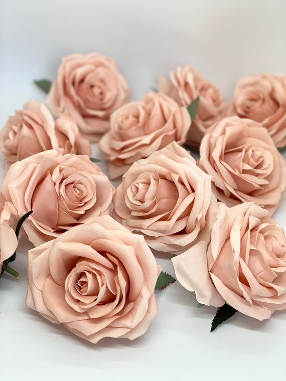 3.5 Peachy Rose Gold Rose Artificial Rose Mauve - Etsy Canada