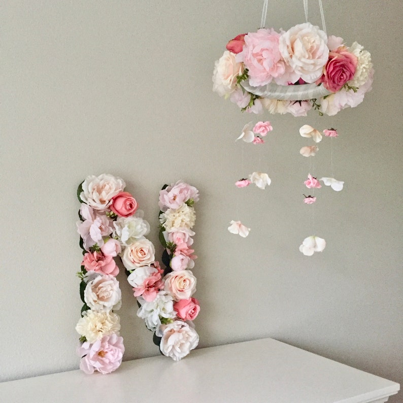 Floral Letter Flower Letter Large Flower Letter Decor Etsy