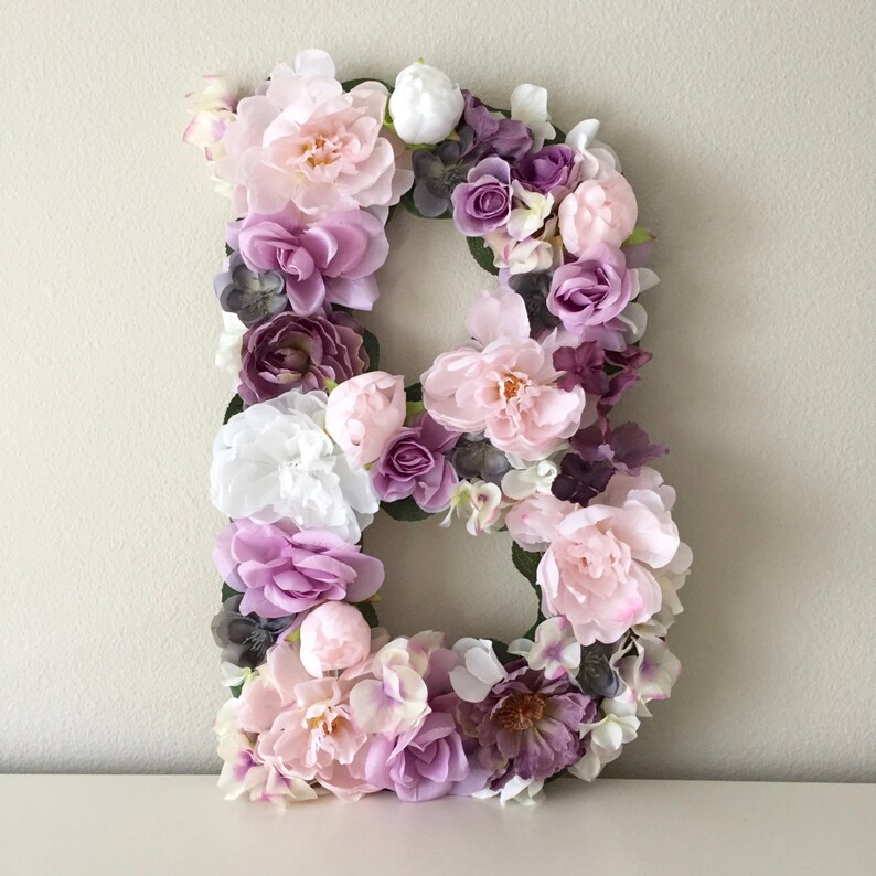 Nursery Wall Letter Floral Letter Flower Letter Letter Etsy