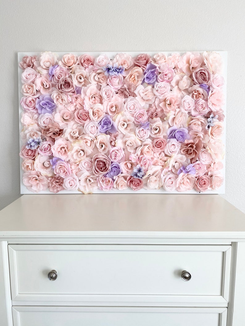 Blush Nursery Wall Decor Girl Nursery Flower Wall Boho Nursery Etsy