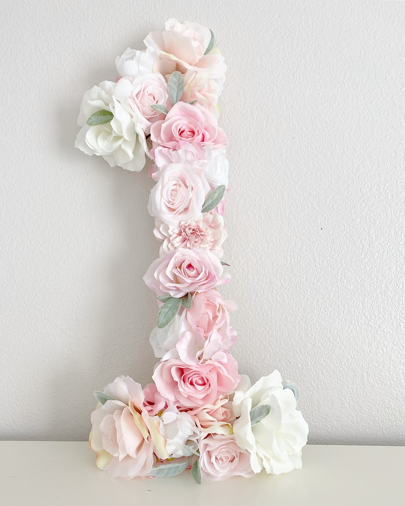 2nd Birthday Decoration Large Floral Number Photo Prop Floral Number 2 Toddler Girl Birthday Decor Baby Girl Birthday Floral Letter image 7