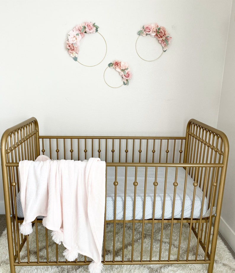 Girl Nursery Wall Decor Girl Room Nursery Hoop Wreath Wall Etsy