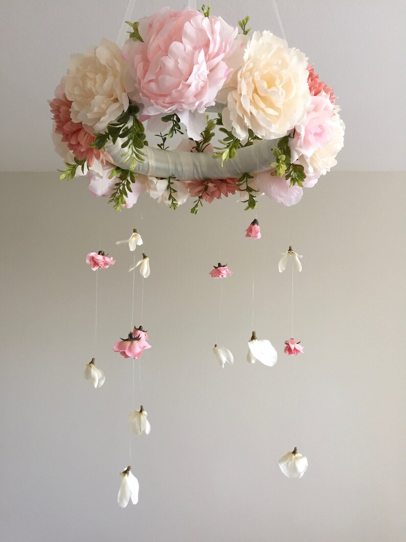 Floral Mobile Flower Mobile Blush Pink Mobile Blush Pink Etsy