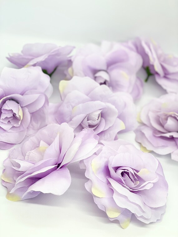 5 Light Lavender Rose Lilac Rose Artificial Lavender Rose