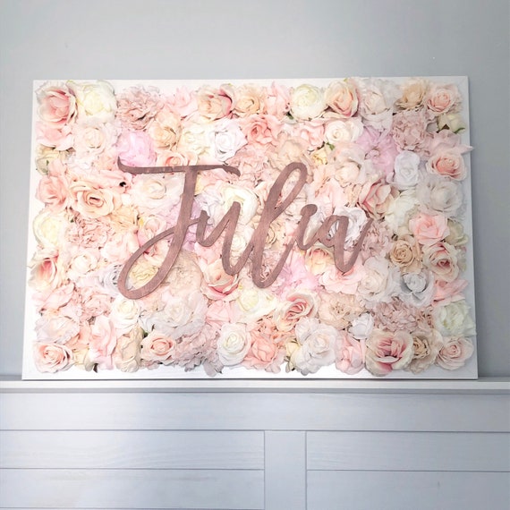 flower wall name nursery