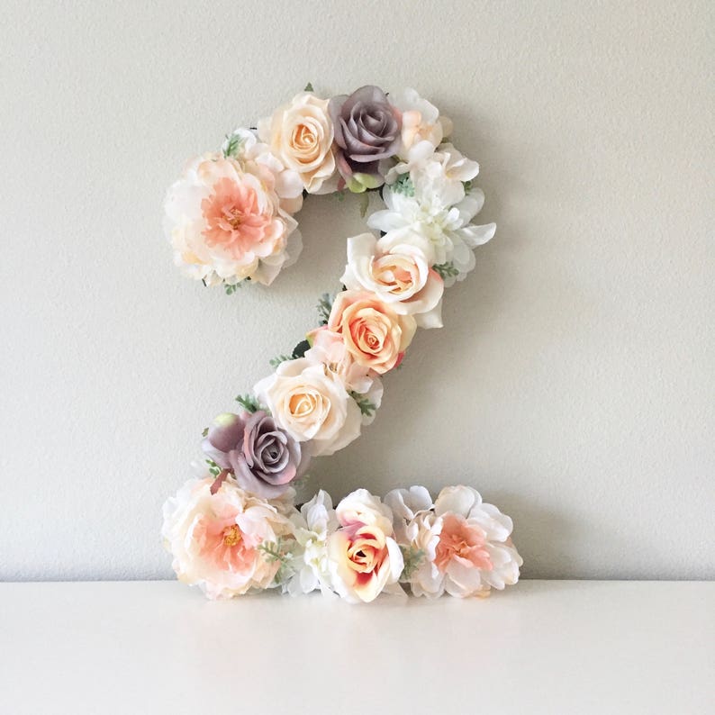 First Birthday Decor Birthday Number Party Decor Flower Etsy