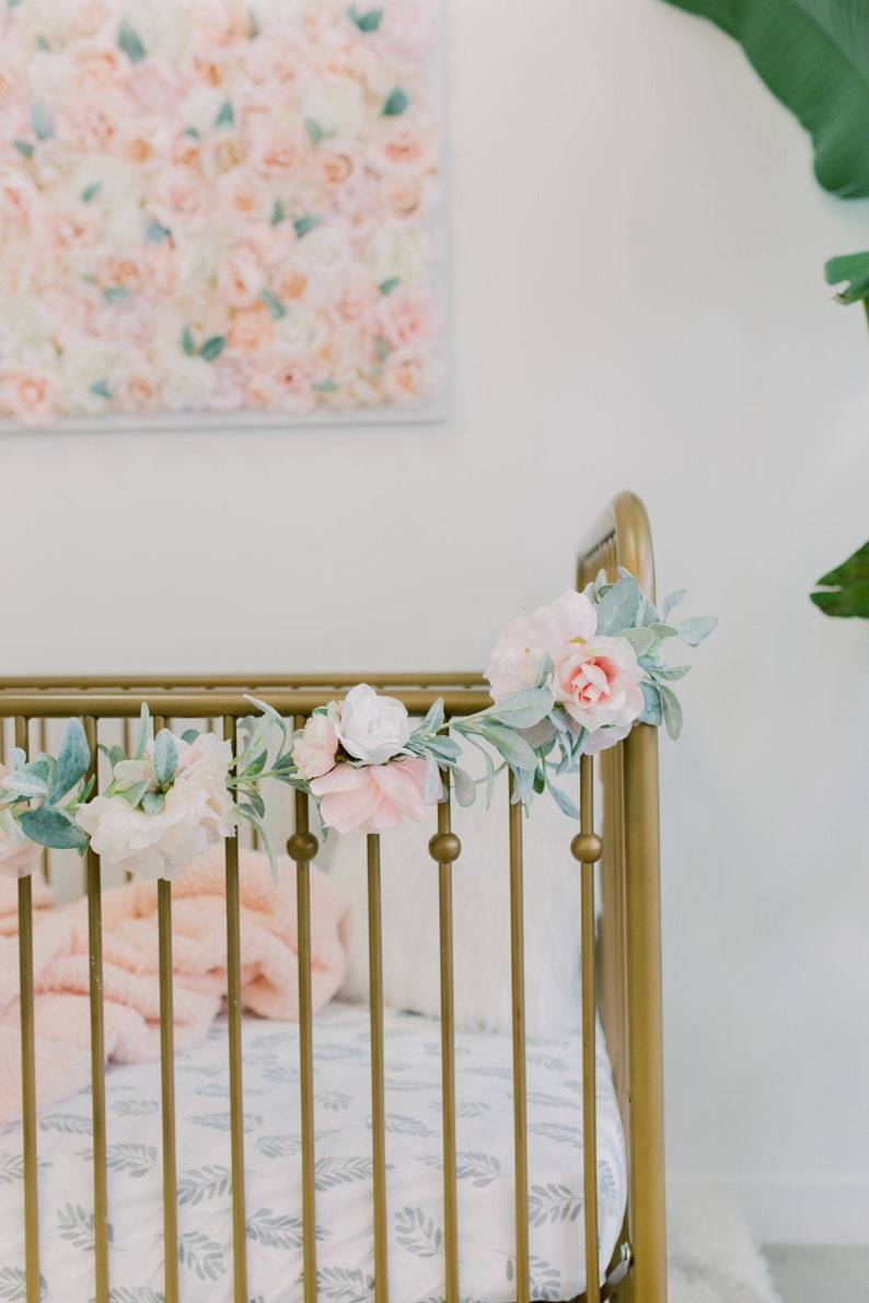 Floral Garland Nursery Garland Baby Shower Garland Birthday Etsy UK