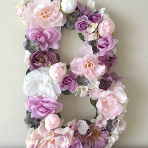 Floral Letter Flower Letter Flower Initial Flower Monogram Girl Nursery Decor Custom Floral Letter Custom Wedding Letter Baby Shower image 10