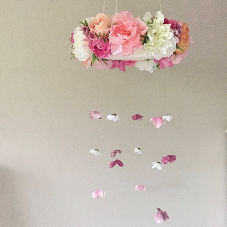 Floral Mobile Flower Mobile Hanging Mobile Crib Mobile Etsy