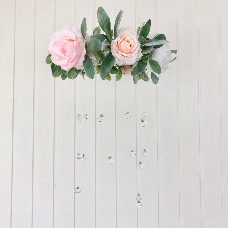 Boho Nursery Mobile Flower Mobile Baby Mobile Cot Mobile Etsy