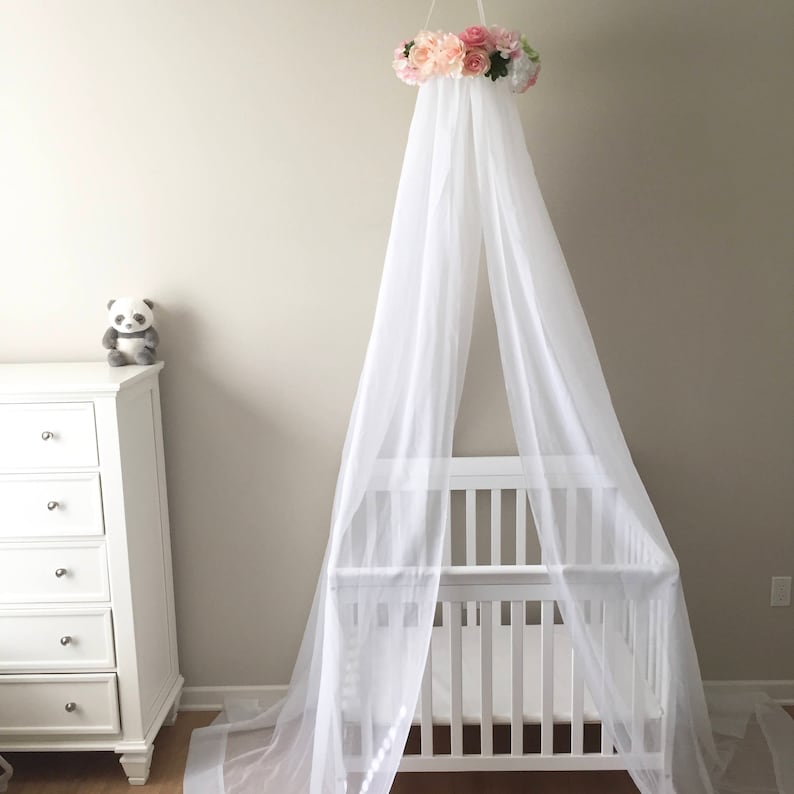 Flower Canopy Floral Nursery Canopy Floral Crib Canopy Etsy