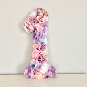 Floral Letter Flower Letter Name Sign Monogram Decor Bridal Shower Decor Engagement Party Decor Baby Shower Lavender Nursery Decor image 7