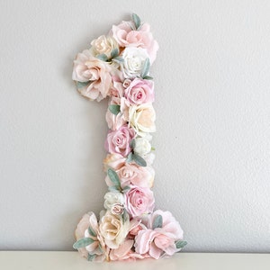 2nd Birthday Decoration Large Floral Number Photo Prop Floral Number 2 Toddler Girl Birthday Decor Baby Girl Birthday Floral Letter image 4