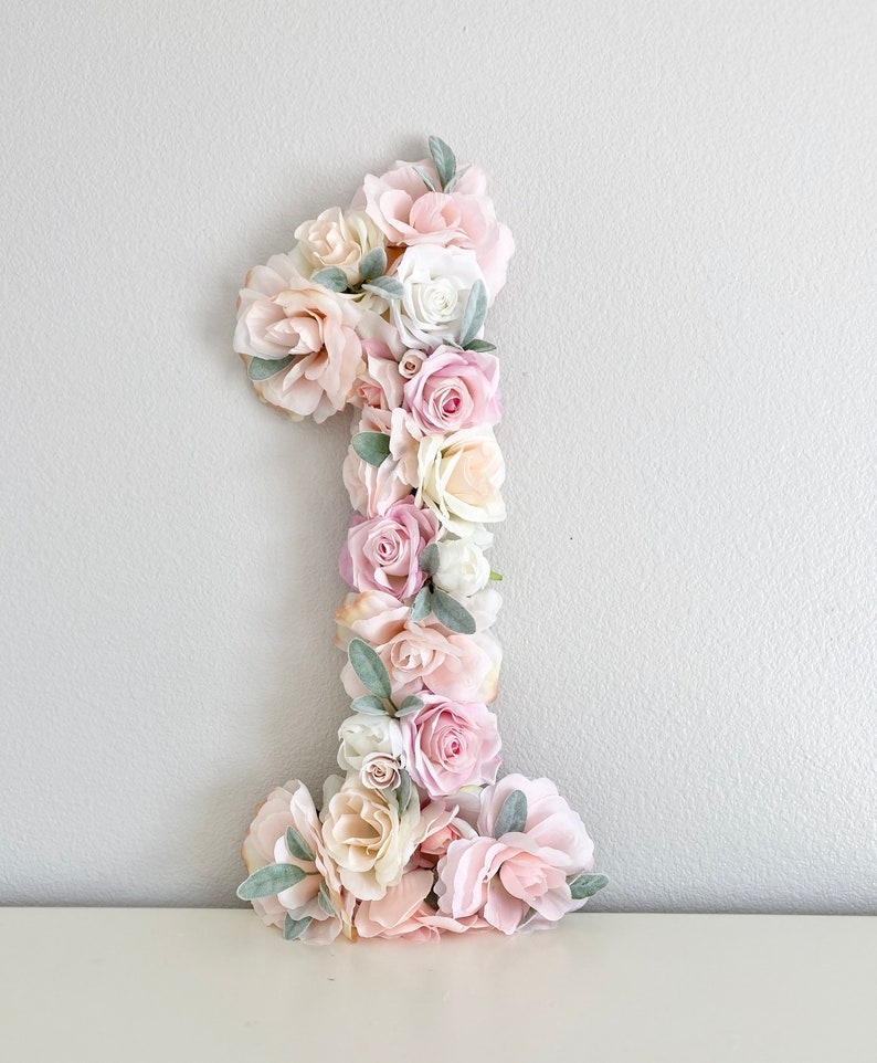 2nd Birthday Decoration Large Floral Number Photo Prop Floral Number 2 Toddler Girl Birthday Decor Baby Girl Birthday Floral Letter image 4