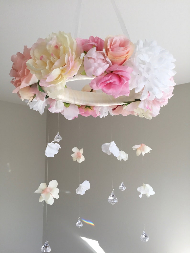Custom Floral Mobile Baby Mobile Crib Mobile Rose Mobile Etsy