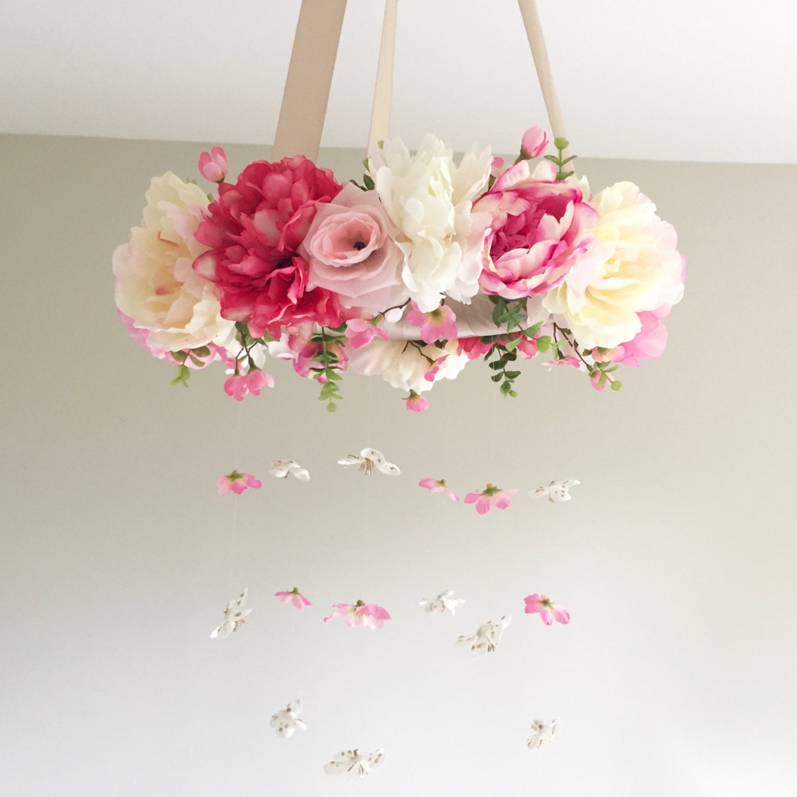 Custom Floral Mobile Baby Mobile Crib Mobile Rose Mobile Etsy