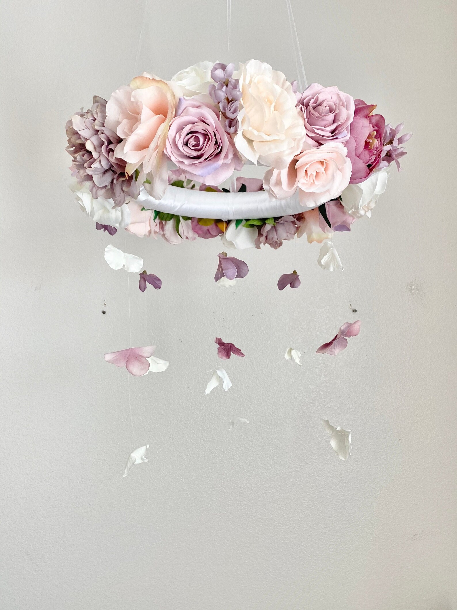 Floral Mobile Girl Flower Mobile Nursery Girl Crib Mobile Etsy