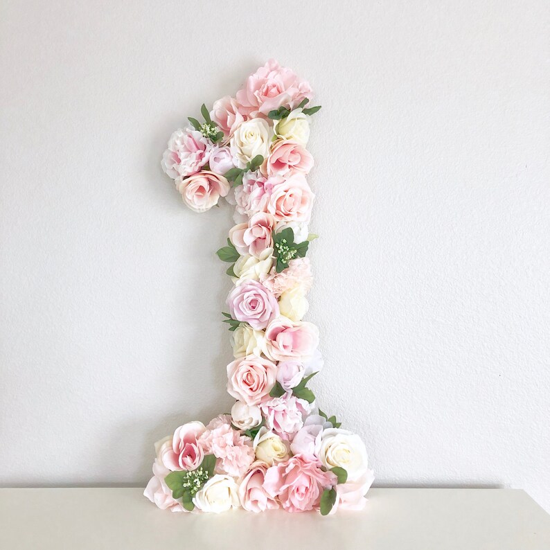 Floral Number Flower Number Paper Flower Floral Letter Etsy UK