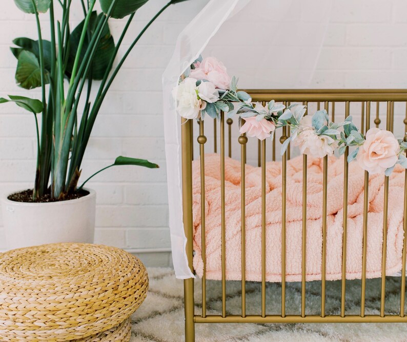 Dusty Pink Nursery Decor Wedding Garland Baby Shower Etsy