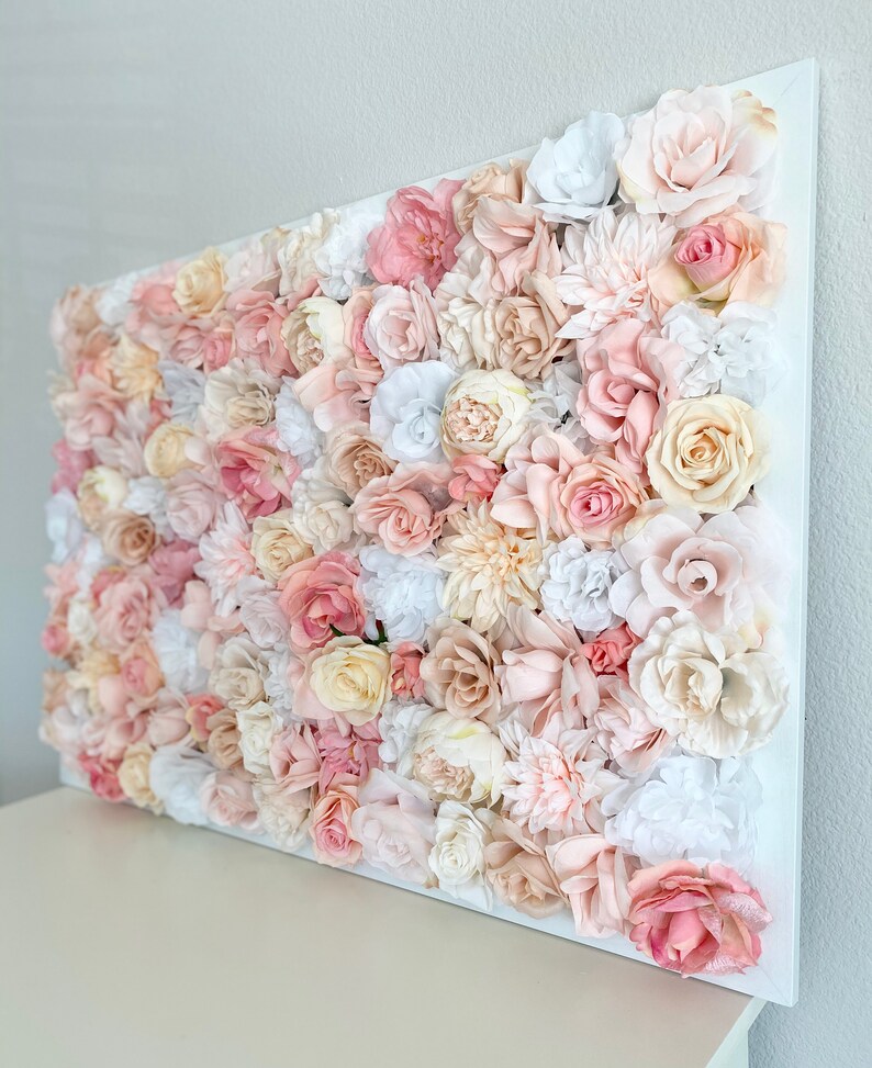 Blush Pink Flower Wall Decor Nursery Peony Wall Art Flower Etsy
