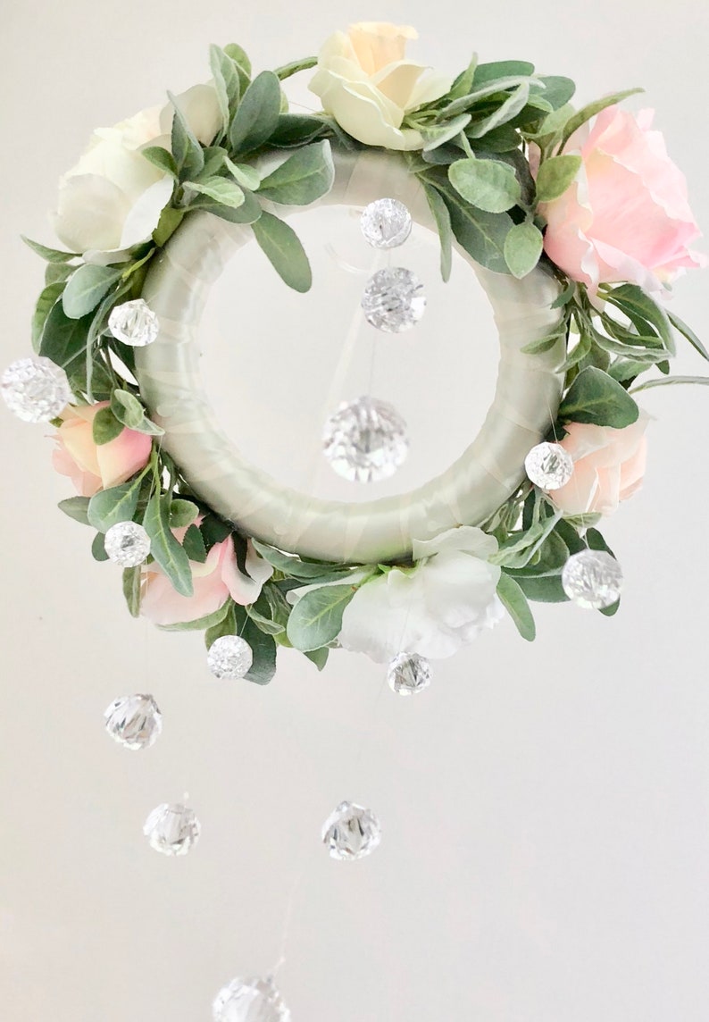 Boho Nursery Mobile Flower Mobile Baby Mobile Cot Mobile Etsy