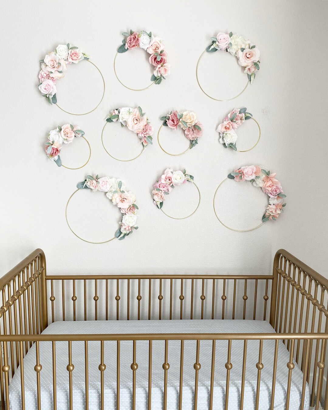 Floral Nursery Flower Wall Decor Girl Flower Wall Crib Flower - Etsy