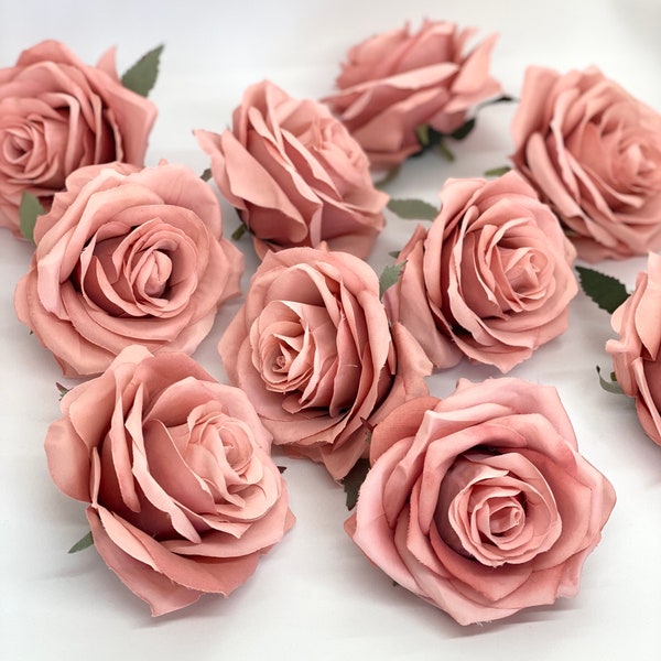 3.5" Deep Mauve Rose Dark Mauve Rose Mauve Pink Rose Artificial Mauve Flower Artificial Dusty Rose Flower Mauve Silk Flower Dusty Pink Silk