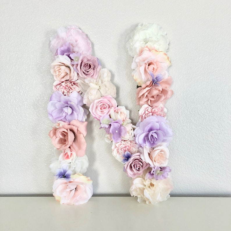 Floral Letter Flower Letter Nursery Letter Baby Letter Etsy