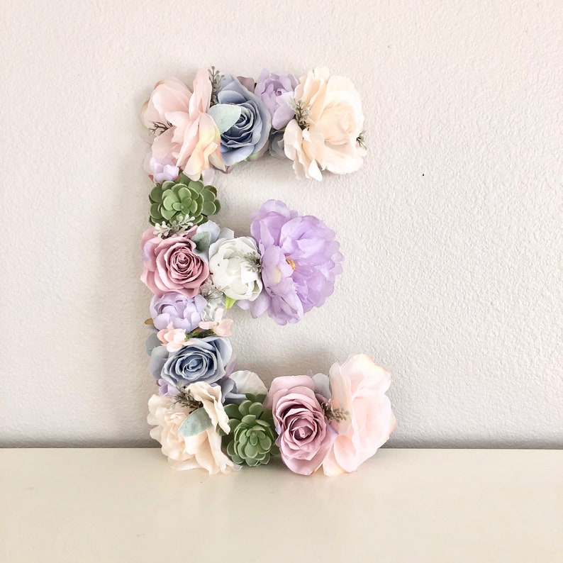 Floral Letter Flower Letter Nursery Letter Baby Letter Etsy