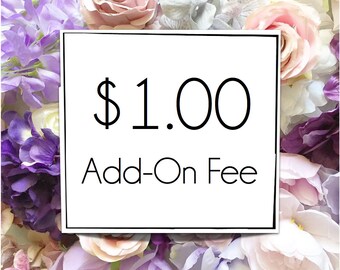 Add On Fee for Begonia Rose Co Custom Floral Letters Floral Mobiles Floral Garlands Floral Bouquets