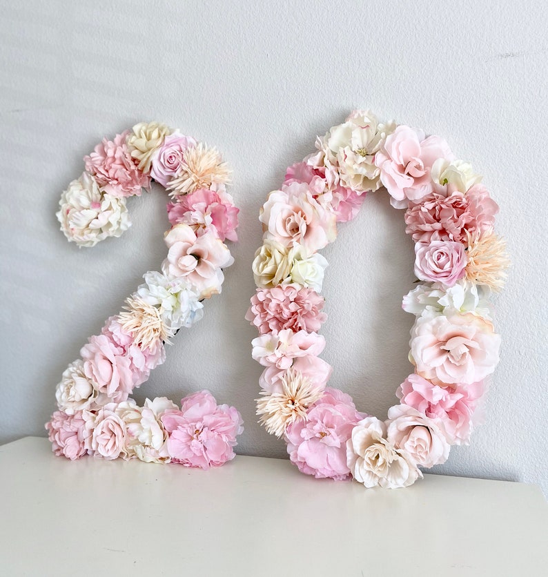 2nd Birthday Decoration Large Floral Number Photo Prop Floral Number 2 Toddler Girl Birthday Decor Baby Girl Birthday Floral Letter image 5