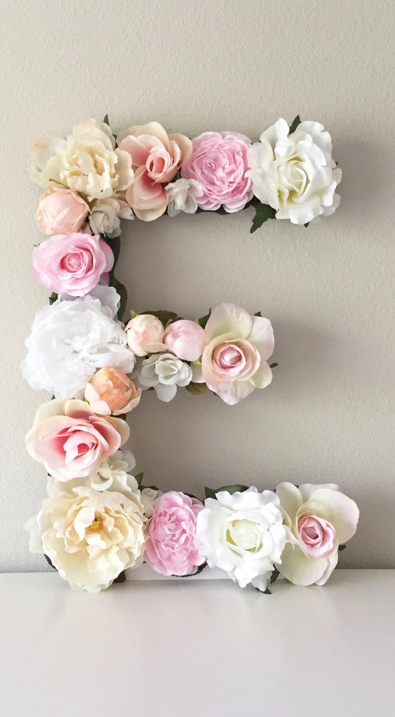 Large Floral Letter Large Flower Letter Floral Monogram Floral Number Shabby Chic Decor Vintage Wedding Girl Nursery Letter 19 24 image 10