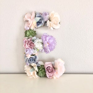 Floral Letter LARGE 15 19 or 24 Flower Letter Custom Letter Flower Letter Succulent Decor Boho Nursery Boho Theme Boho Baby Shower image 4