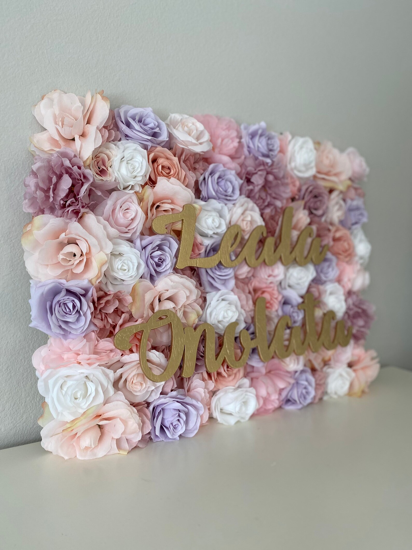 Floral Girl Nursery Wall Decor Baby Name Sign Nursery Floral Etsy