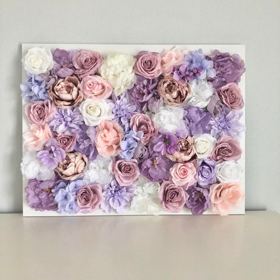 Lavender Flower Wall Dusty Lavender Nursery Mauve Nursery Dusty Rose Nursery Floral Letter Flower Letter Floral Nursery Name Sign