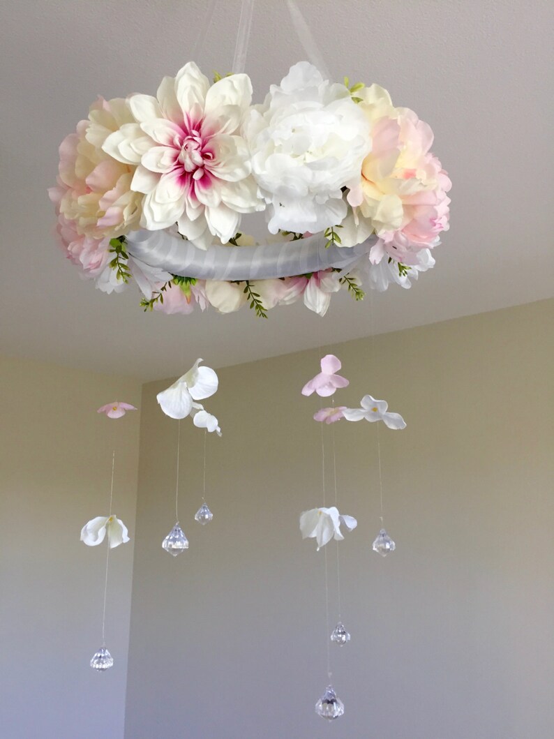 Floral Mobile Baby Mobile Boho Mobile Shabby Chic Mobile Etsy