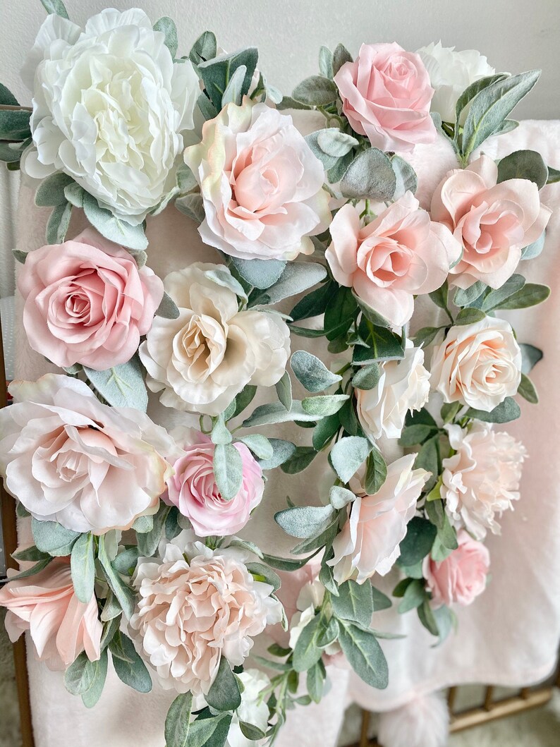 Floral Garland Flower Garland Peony Garland Boho Nursery Etsy