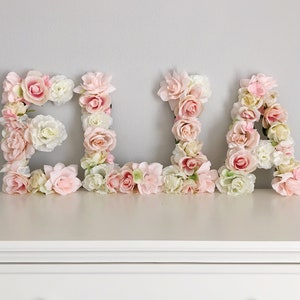 Floral Letter Nursery Flower Letter Girl Baby Gift Shabby Chic Decor Wedding Flower Wall Decor Floral Nursery Decor Peony Wall Flower image 5