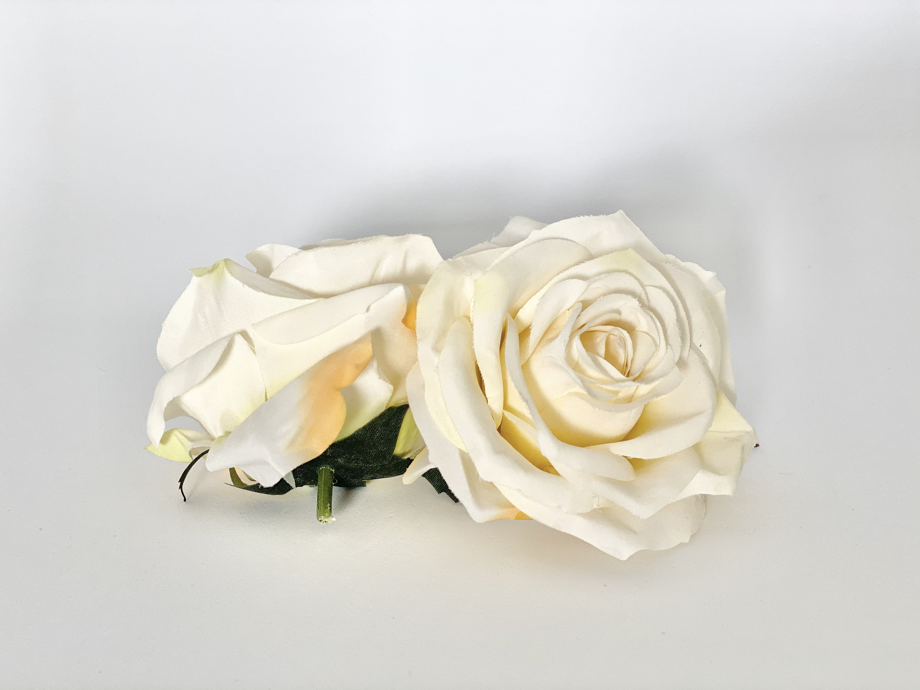 3.5 Artificial Light Yellow Rose Decor Silk Flower Rose Etsy