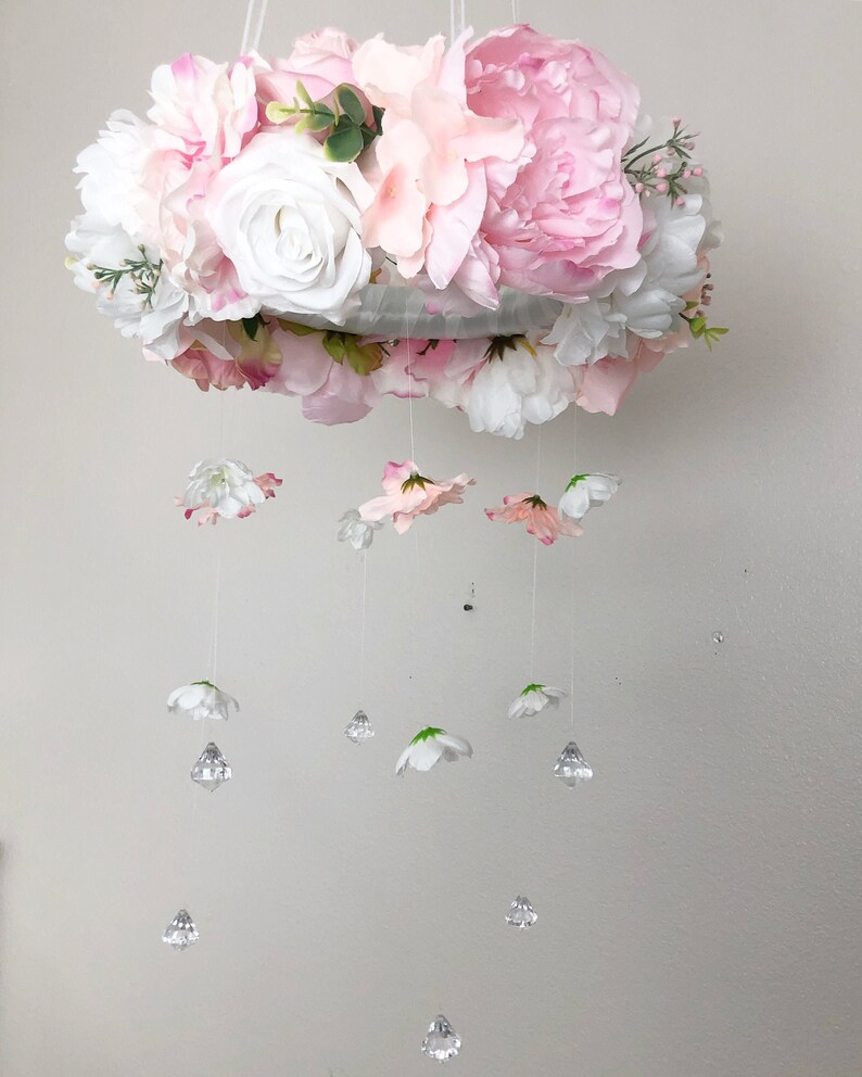 Flower Mobile Crib Mobile Floral Mobile Girl Nursery Decor Etsy