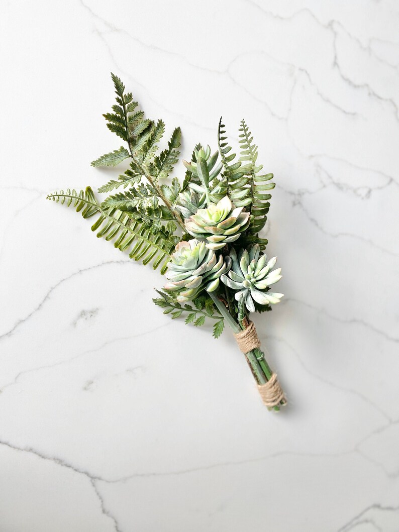 Boho Bridesmaid Bouquet Boho Wedding Bouquet Succulent Bouquet Boho Bouquet Succulent Wedding Succulent Bridesmaid Greenery Bouquet image 1