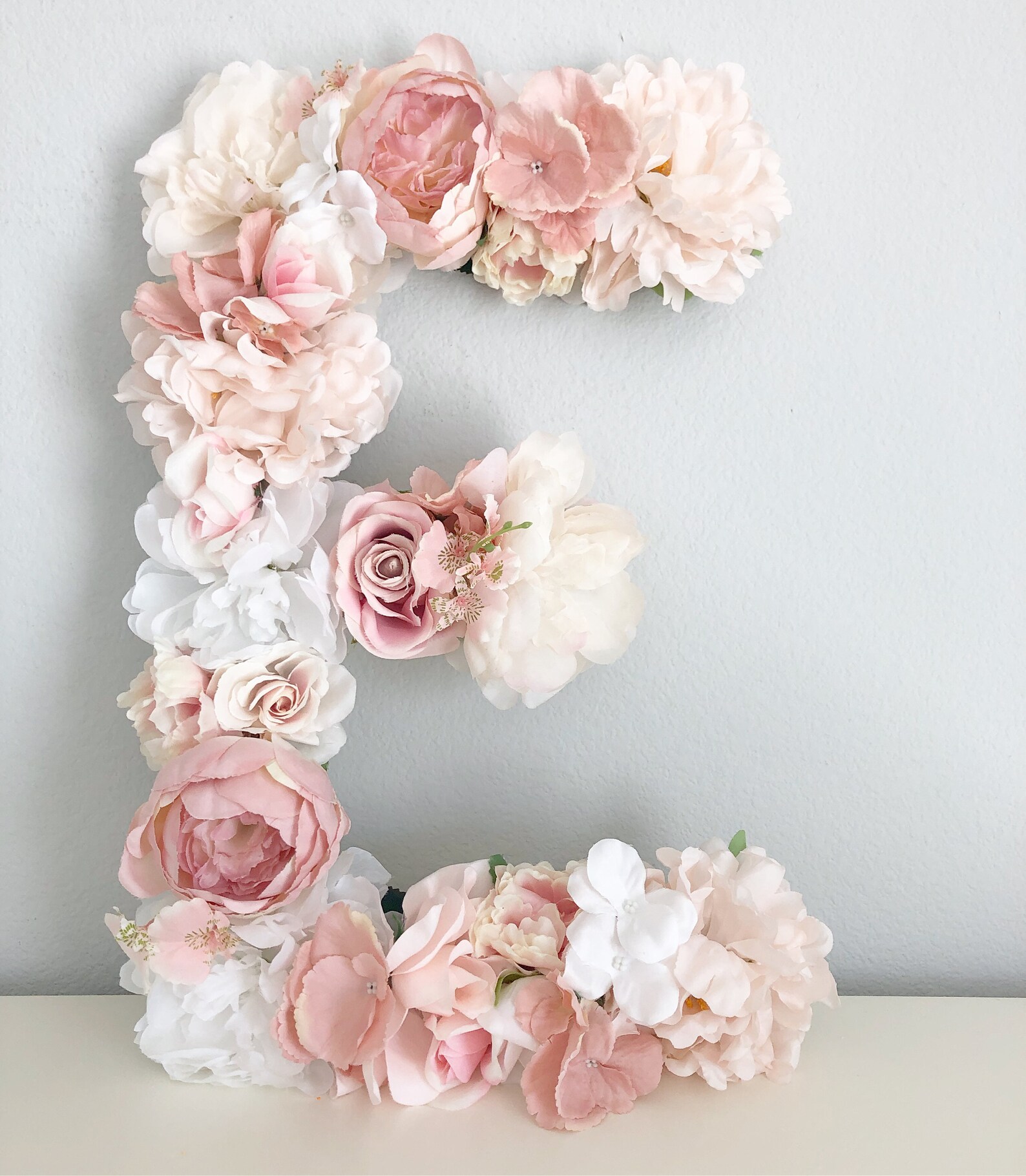 Floral Letter Flower Letter Name Sign Monogram Decor Etsy