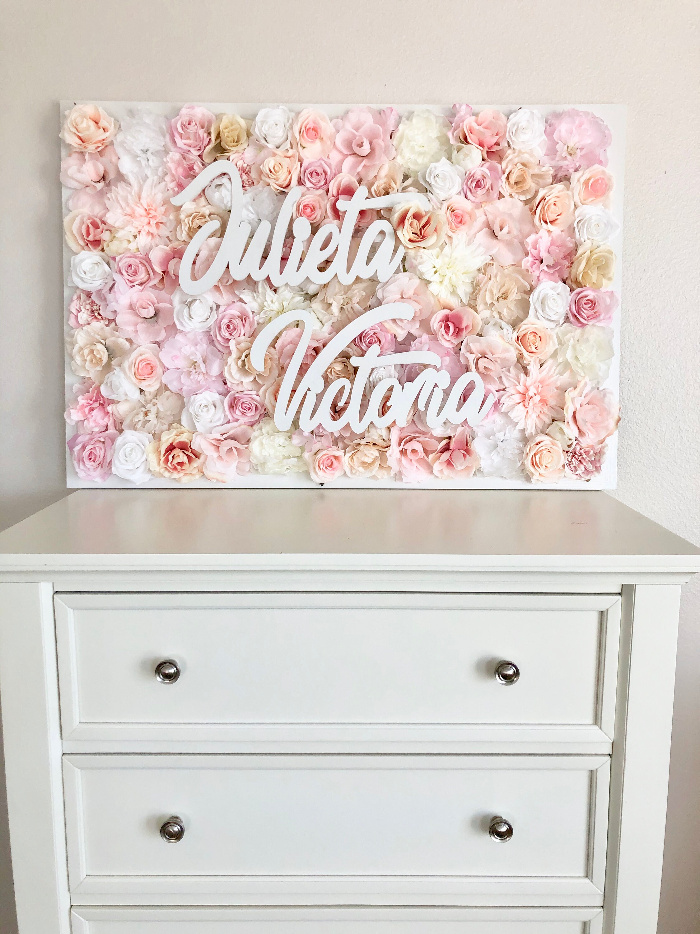 Flower Wall Decor Rose Gold Decor Rose Gold Wall Art Rose Etsy