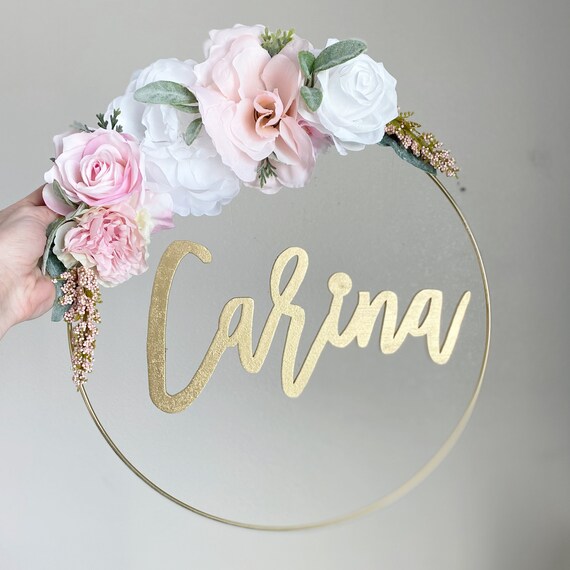nursery wreath with name