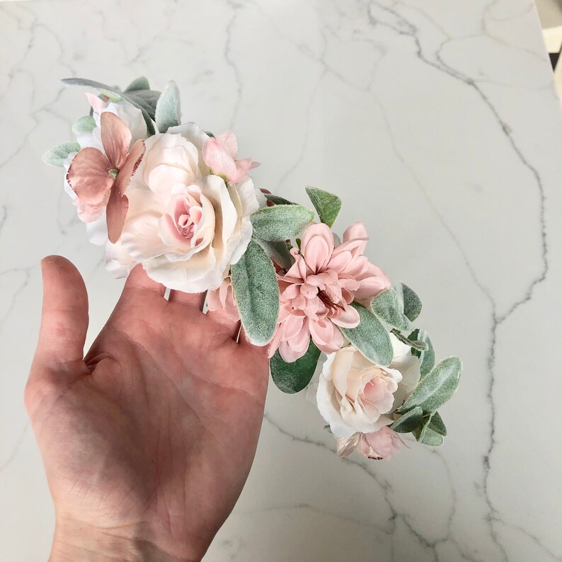 Baby Shower Flower Crown Adult Bridal Shower Bride Flower Etsy