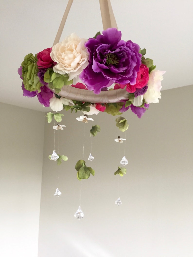 Flower Mobile Floral Mobile Girl Mobile Crib Mobile Floral Etsy Australia