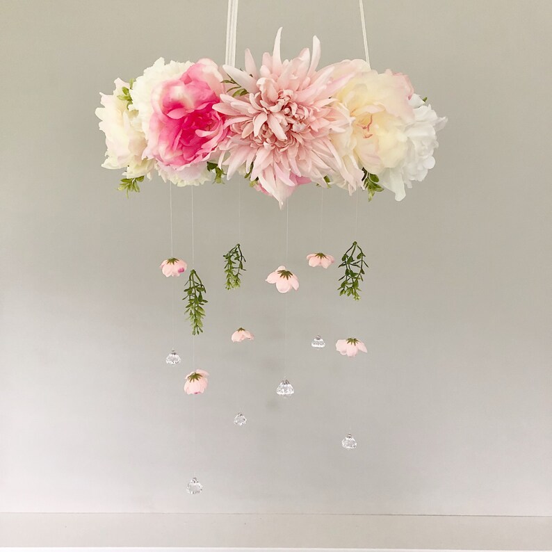Custom Floral Mobile Baby Mobile Crib Mobile Rose Mobile Etsy