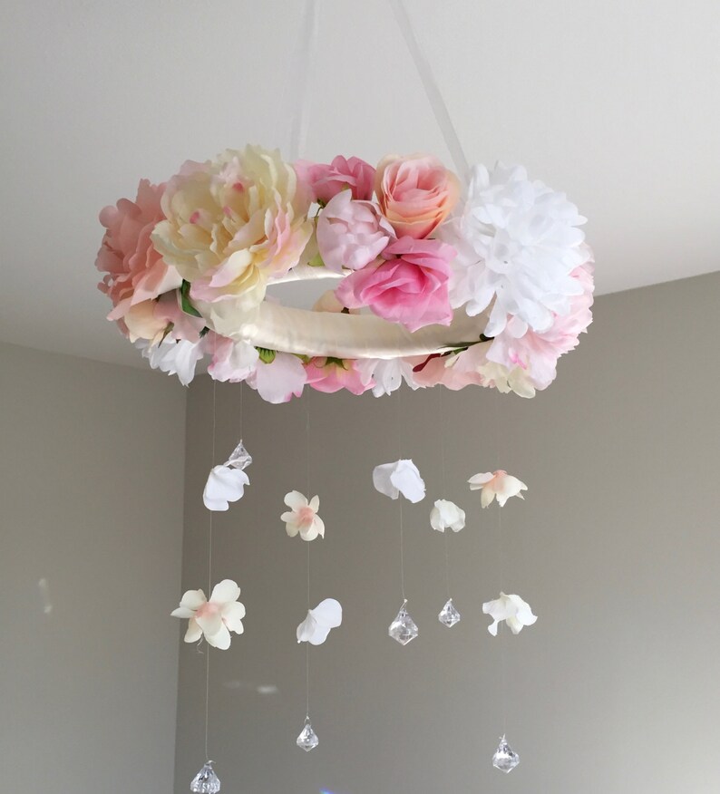 Floral Mobile Baby Mobile Boho Mobile Shabby Chic Mobile Etsy