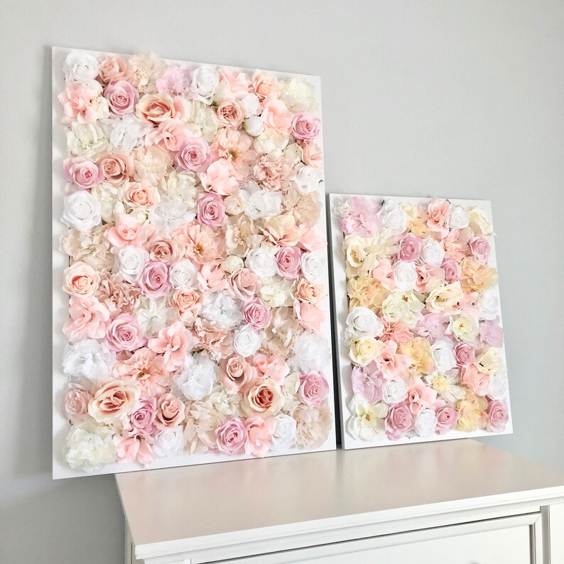 Flower Wall Decor Rose Gold Decor Rose Gold Wall Art Rose Etsy